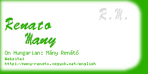 renato many business card