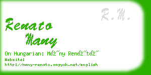 renato many business card